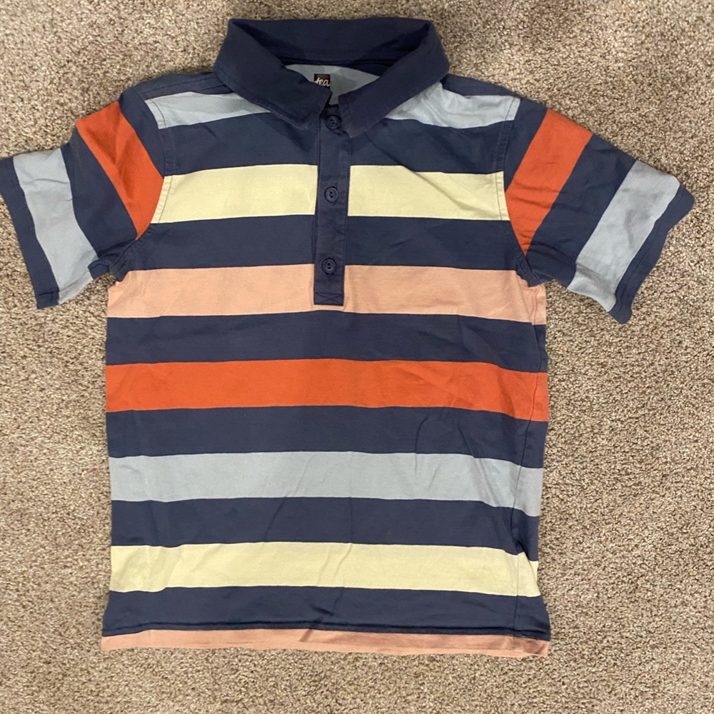 Tea Collection Boys Multicolor Striped Polo